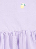 Purple - Kid 2-Piece Lemon Tulle Top & Legging Set - Purple, Selected