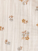 Sweet Cream - Toddler Organic Cotton Floral Print Gauze Dress, Selected