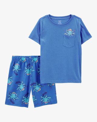 Product image 1 of Kid 2-Piece Octopus Print Loose Fit Pajamas