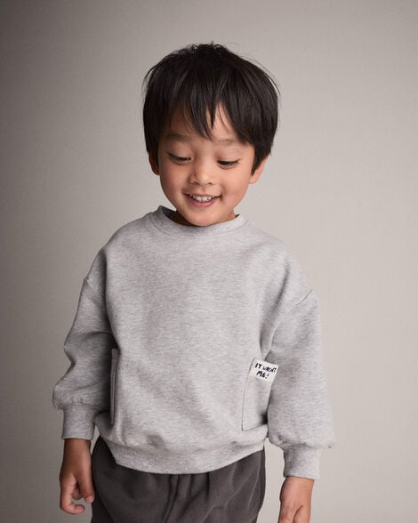 Toddler 'It Wasn't Me!' Otter Sweatshirt™ with Pockets - Heather Grey