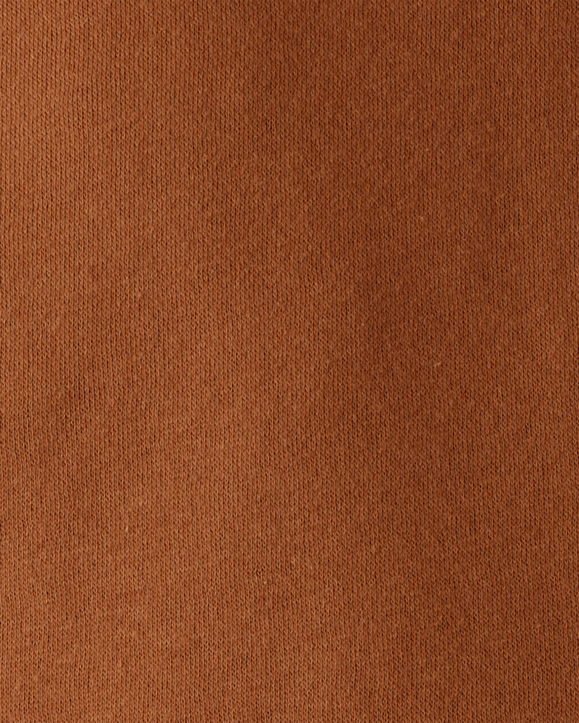 Toddler Boy Solid Fleece Long-Sleeve Hoodie - Brown