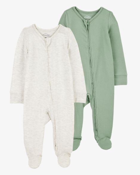  Product image 1 of Baby 2-Pack Zip-Up PurelySoft Sleep & Play Pajamas