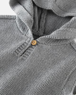 Product image 2 of Baby Organic Cotton Sweater Knit Hooded Poncho
