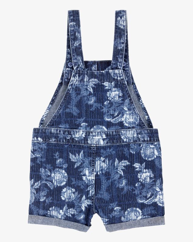 Product image 2 of Baby Iconic Denim Floral Shortalls - Blue