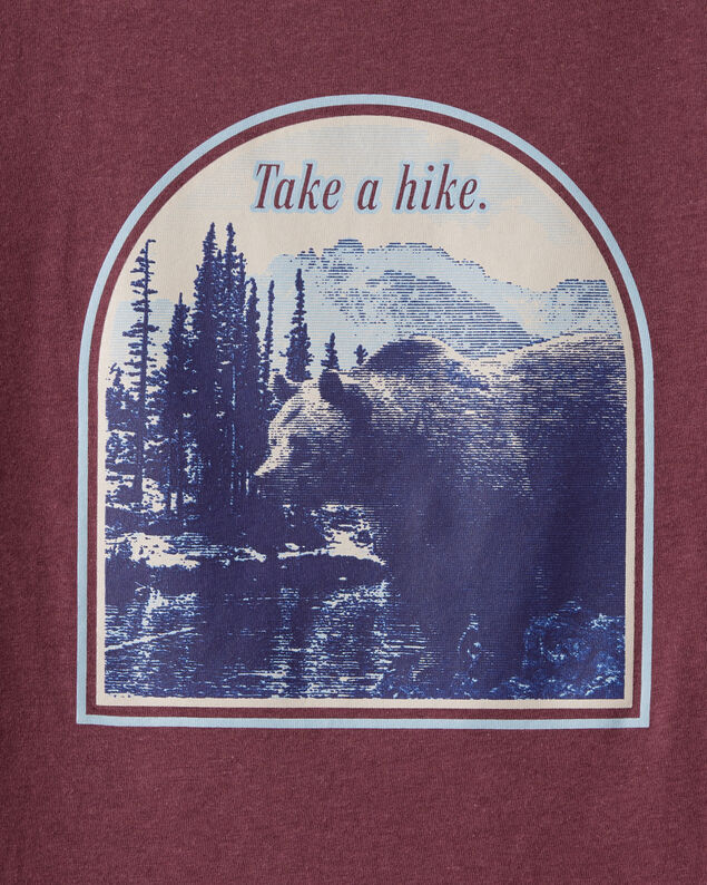 Product image 2 of Boys Take A Hike Mountain Short-Sleeve Graphic Tee - Burgundy