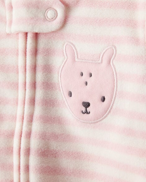 Baby Girl Deer Loose Fit Long-Sleeve Sleep & Play Pajamas - Pink