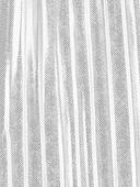 Silver - Baby Metallic Pleated Flutter Party Dress, Selected