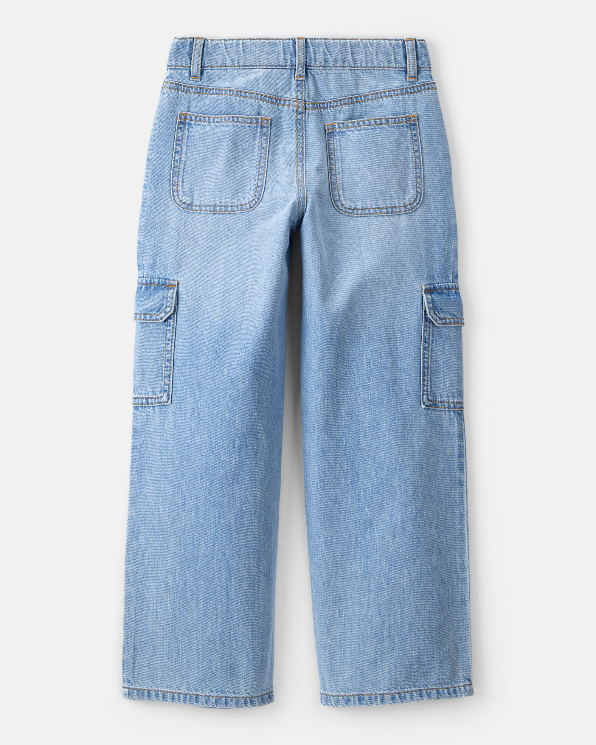 Girls High-Rise Denim Cargo Jeans - Blue - OshKosh | Carter's
