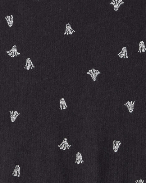 Product image 3 of Girls Halloween Ghost Long-Sleeve Dress - Black