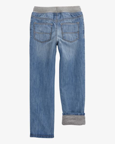  Product image 3 of Kid Drawstring Pull-On Jeans  - Blue