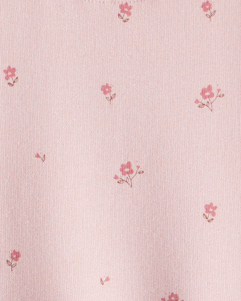Product image 4 of Toddler Girl French Terry Dress Made with Organic Cotton in Blush Petals Print