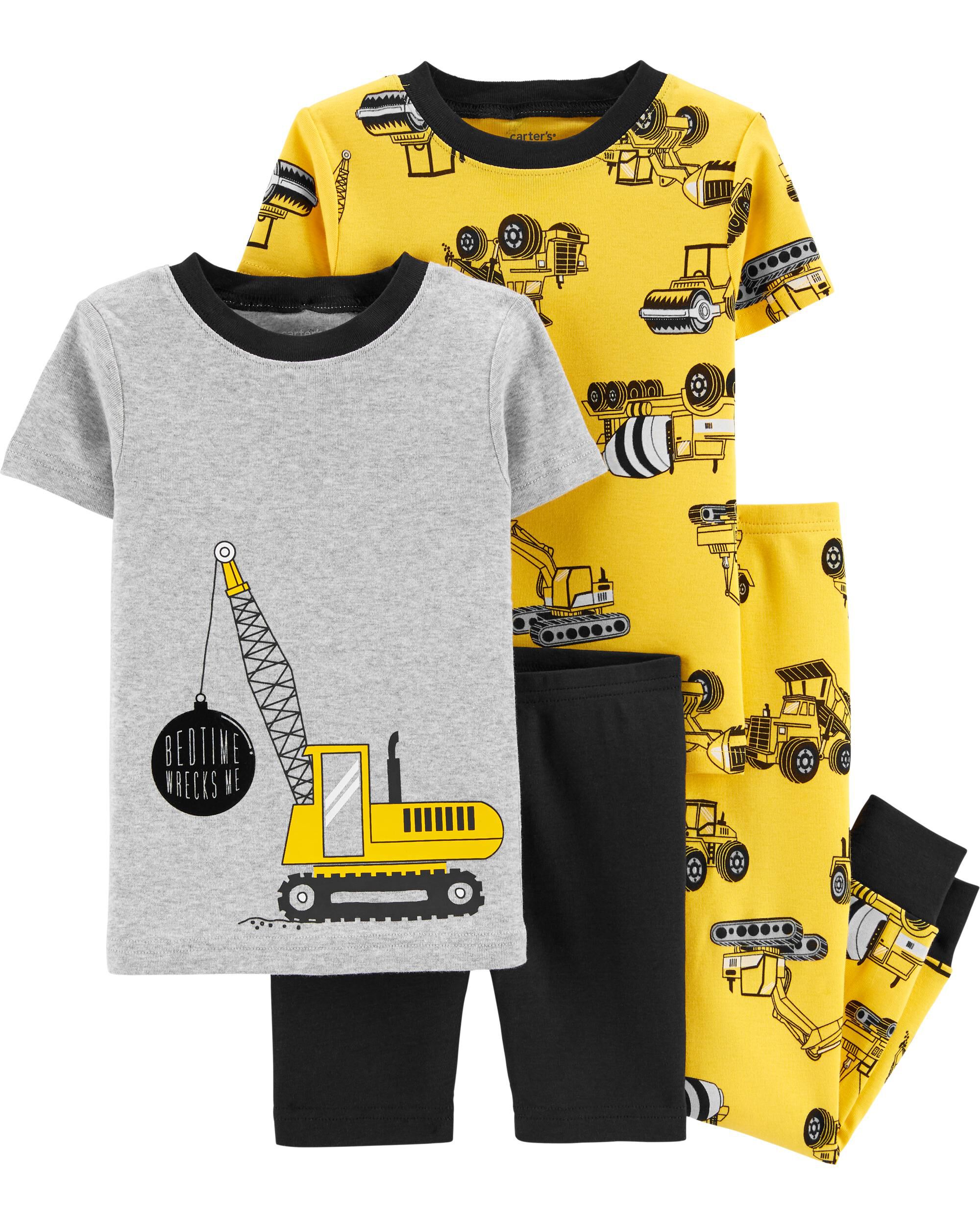 *CLEARANCE* 4-Piece Construction 100% Snug Fit Cotton PJs
