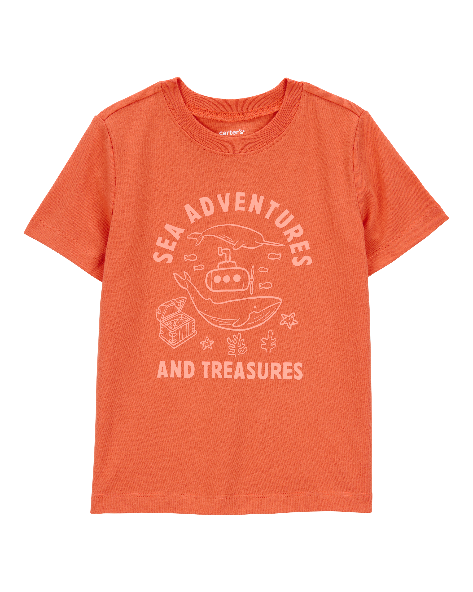 Toddler Boy Sea Adventures Short-Sleeve Graphic Tee - Orange