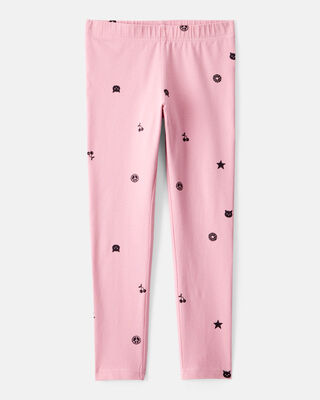 Product image 1 of Girls Cotton Pull-On Stretch Leggings - Pink