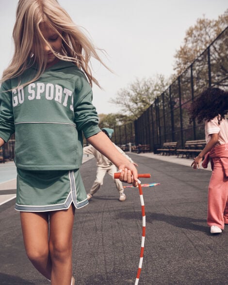 Girls Knit Active Skort - Green