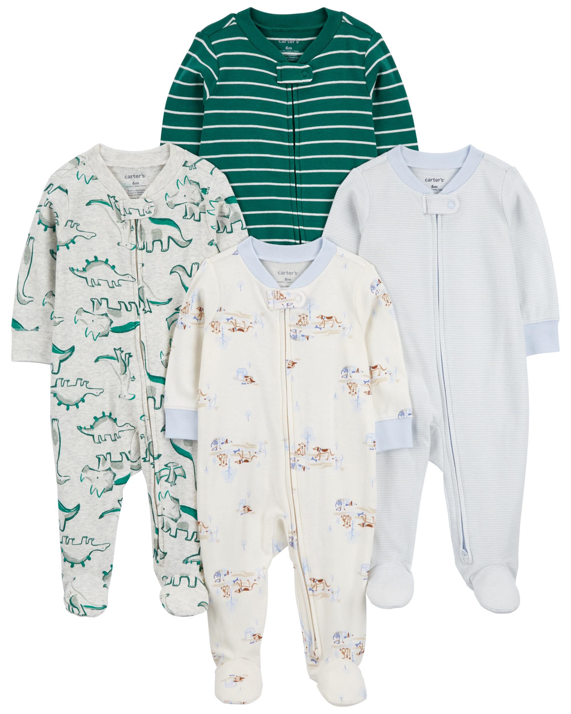 Baby 4-Pack 2-Way Zip Sleep & Plays