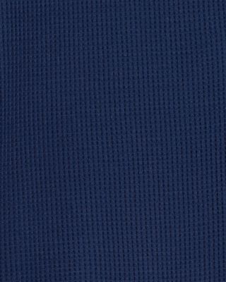 Product image 2 of Kid Solid Loose Fit Waffle Knit 2-Piece Pajamas - Navy