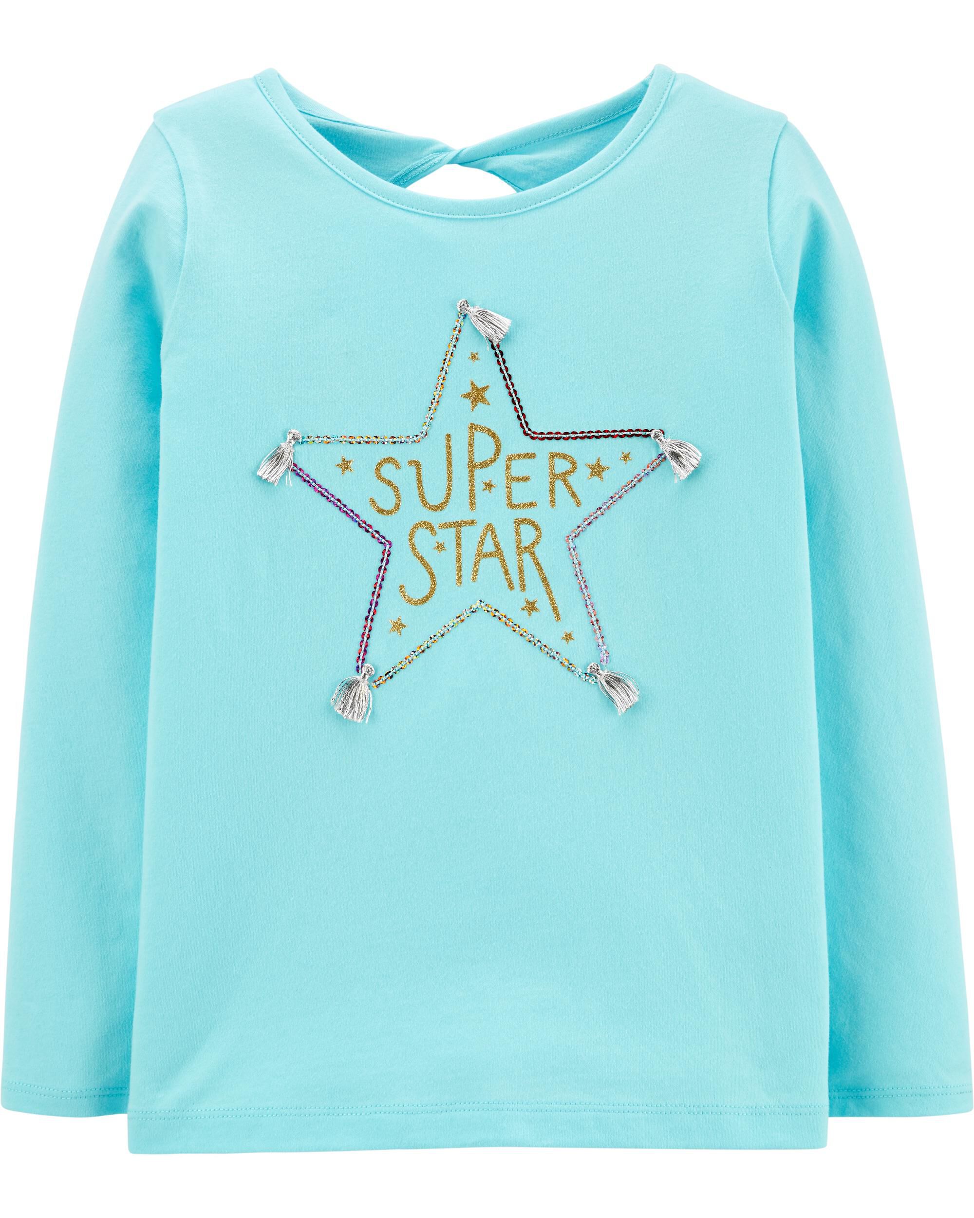*CLEARANCE* Glitter Super Star Jersey Tee