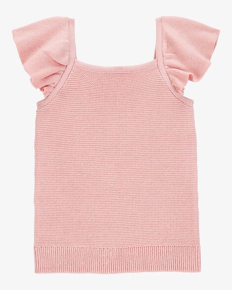 Product image 1 of Baby Flutter-Sleeve Rib Tank - Pink