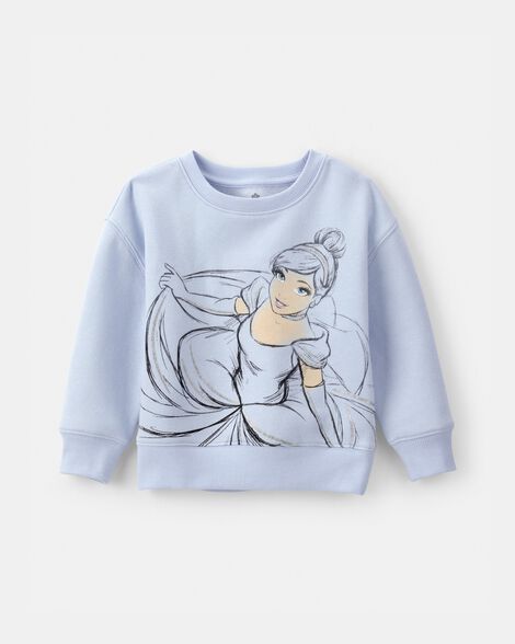 Toddler Girl Disney© Cinderella Fleece Pullover Sweatshirt - Blue