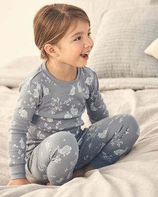 Product image 1 of Kid Bunny Print Easter Organic Cotton 2-Piece Pajamas