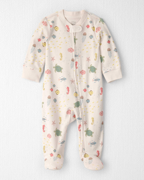 Baby Organic Cotton Sleep & Play Pajamas in Under the Sea