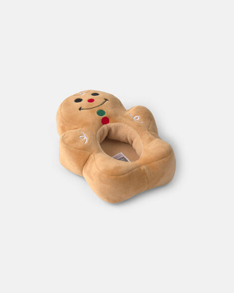 gingerbread man slippers - brown