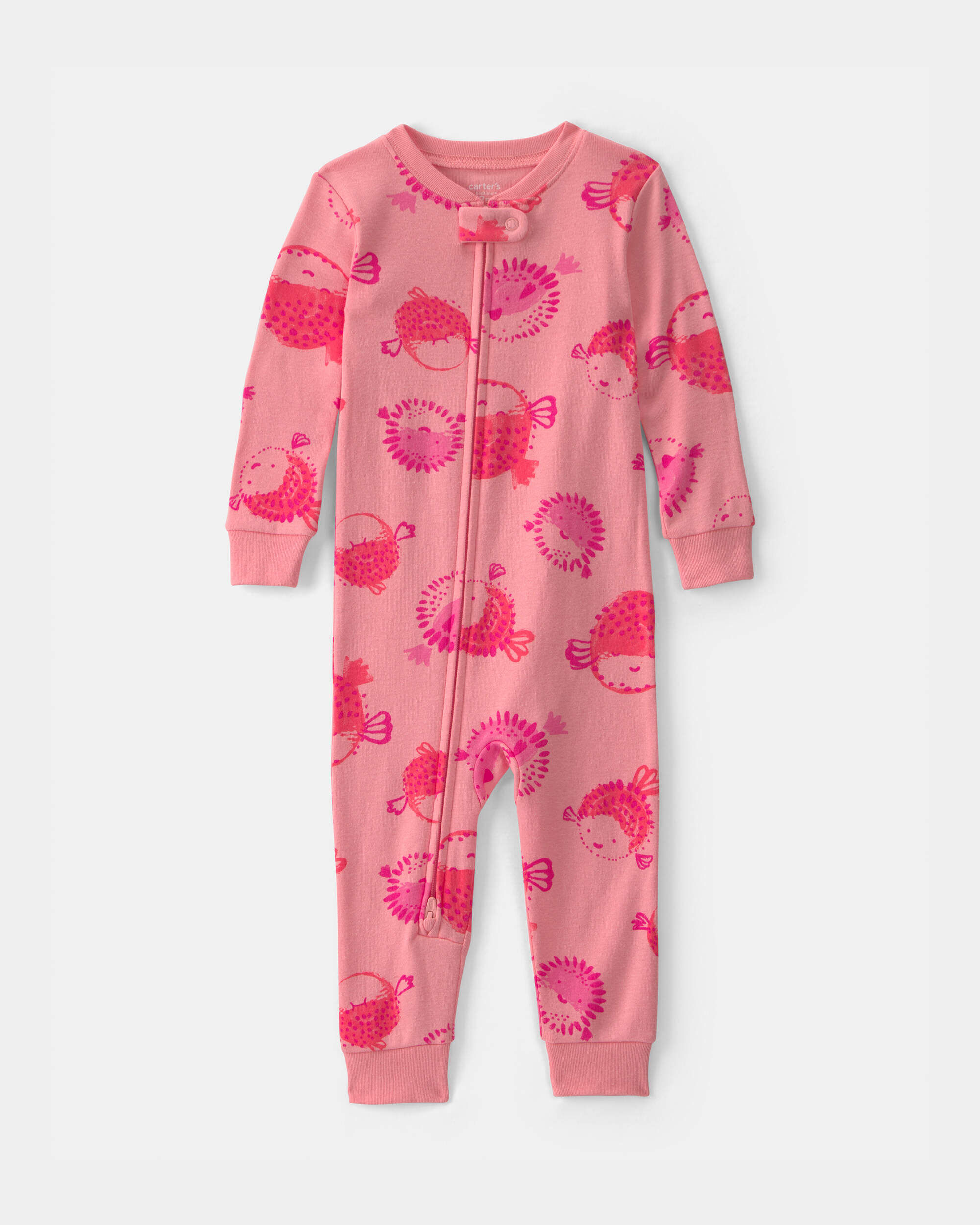 Carters toddler girl pufferfish 100 cotton 1-piece pajama 2T Coral 12$