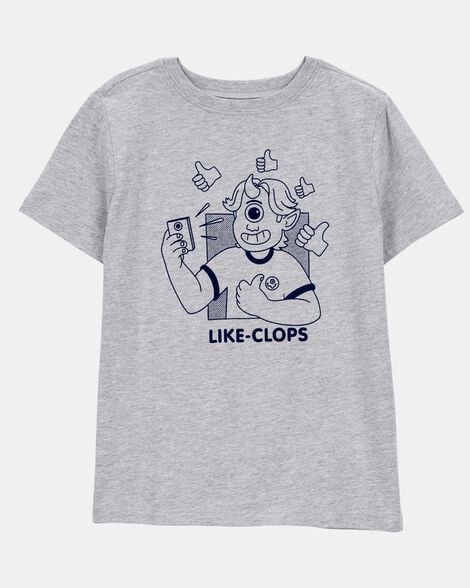boys "like-clops" short-sleeve graphic tee - grey