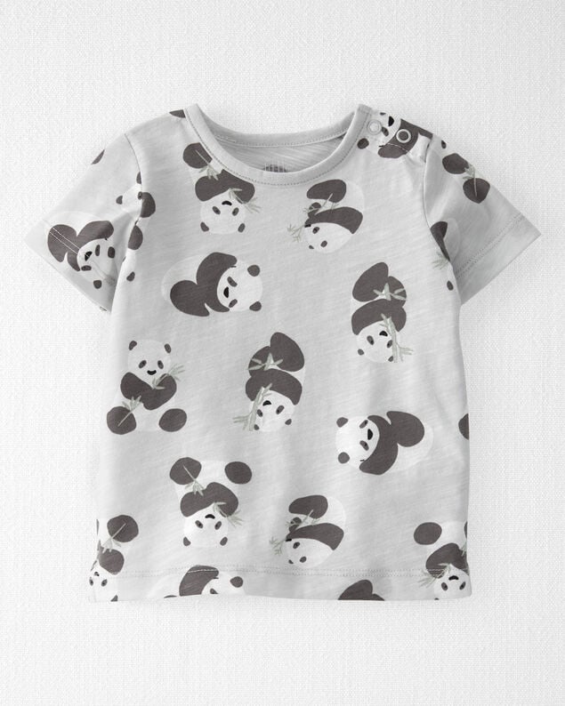 Product image 2 of Baby Organic Cotton Shortall Set in Panda Bear