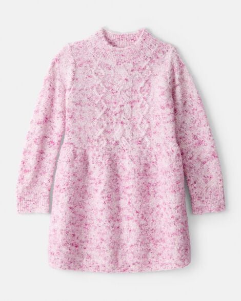 Toddler Girl Sweater Dress - Pink