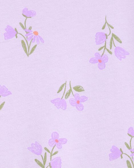  Product image 3 of Kid Floral Short-Sleeve Dress - Purple