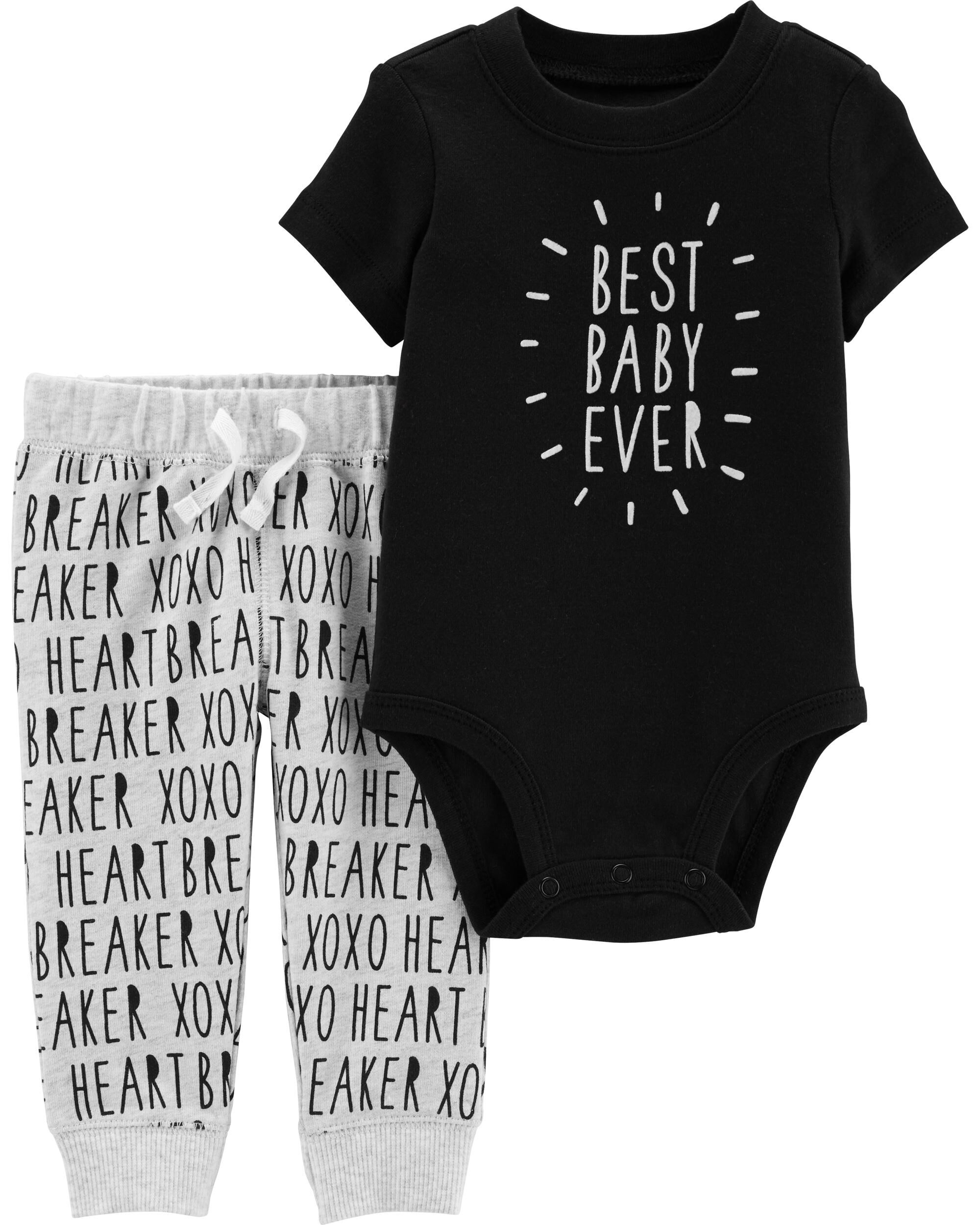 carter's black onesie