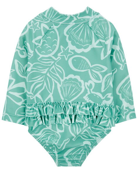 Product image 2 of Baby Floral Print 1-Piece Rashguard