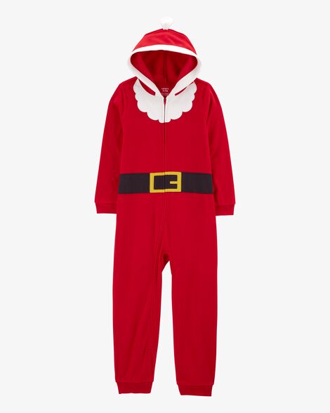 Product image 1 of Kid 1-Piece Santa Fleece Costume Pajamas