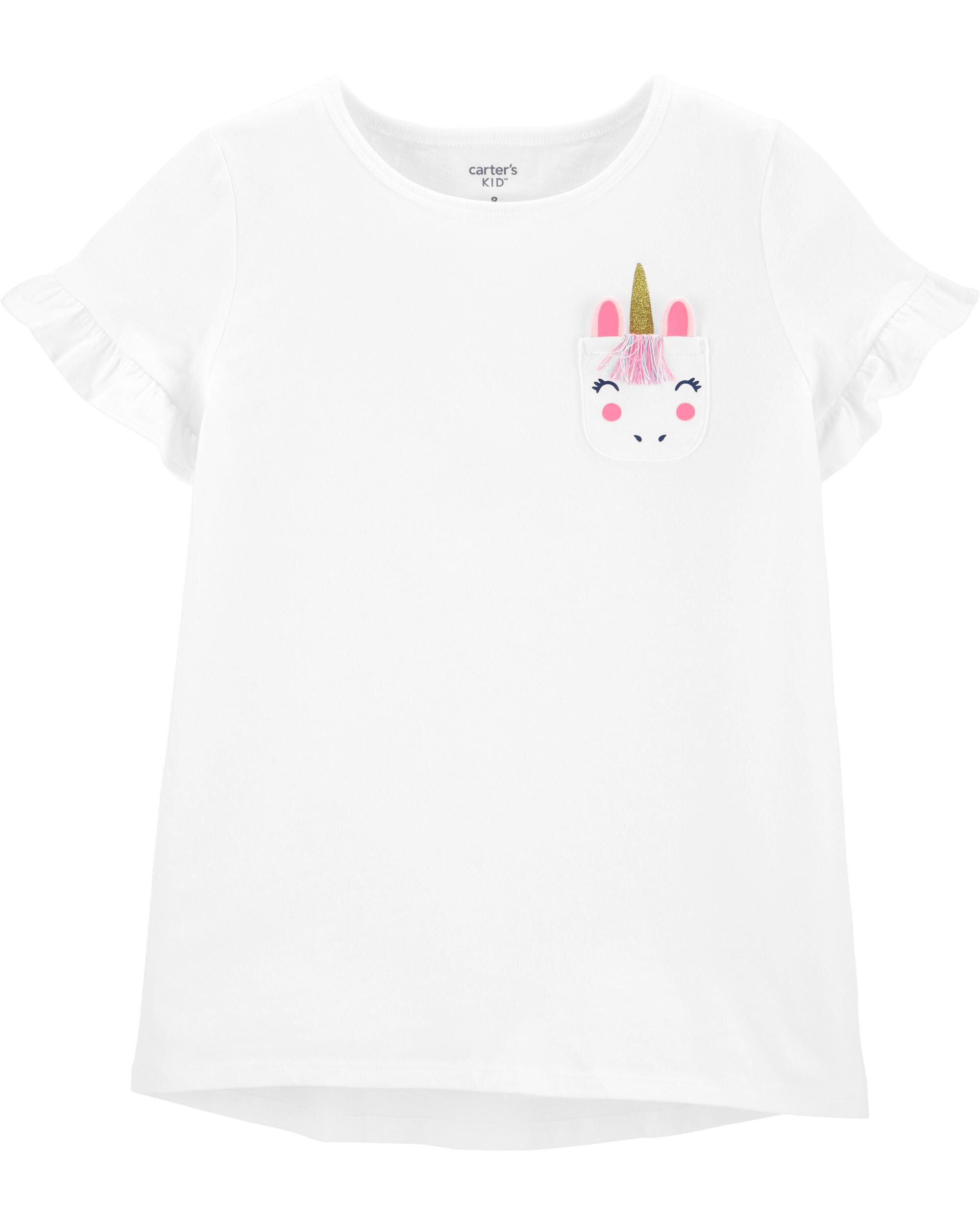 Girls White with Black Spots Short Sleeve T Shirt with a Pink Little Star detail