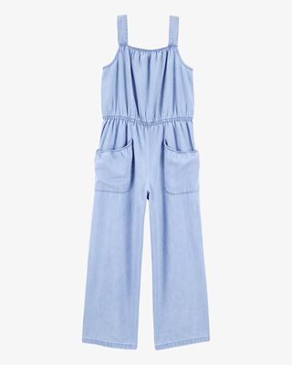 Product image 1 of Girls Iconic Denim Jumpsuit - Blue