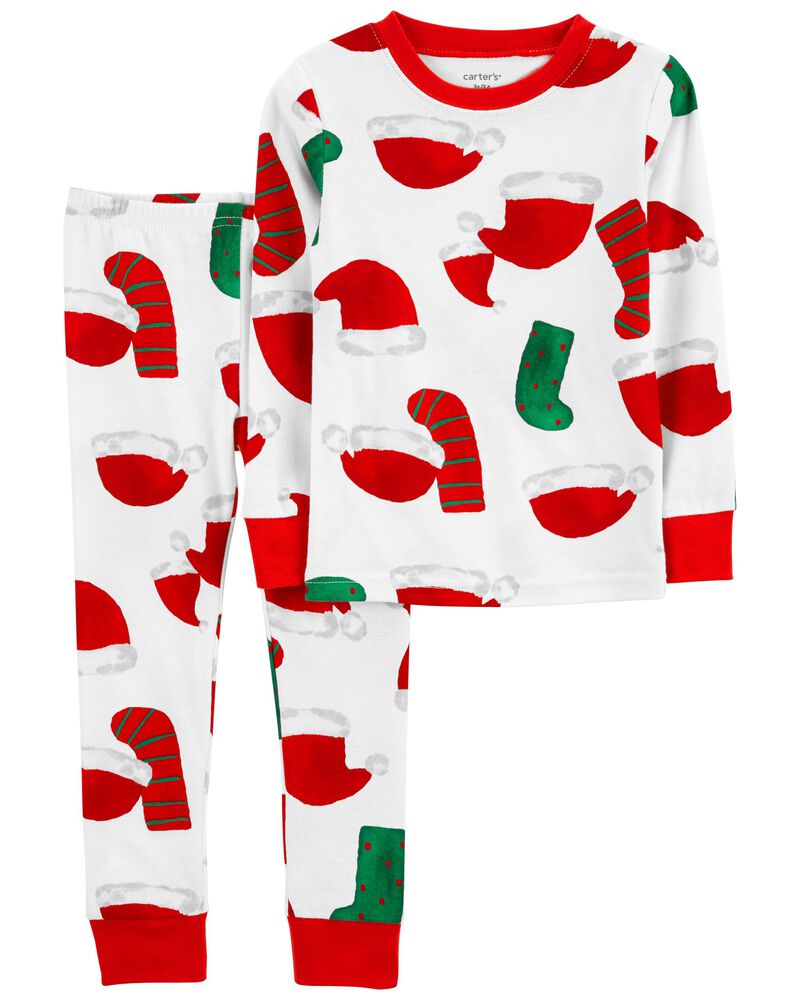 Toddler 2-Piece Santa 100% Snug Fit Cotton PJs, , hi-res