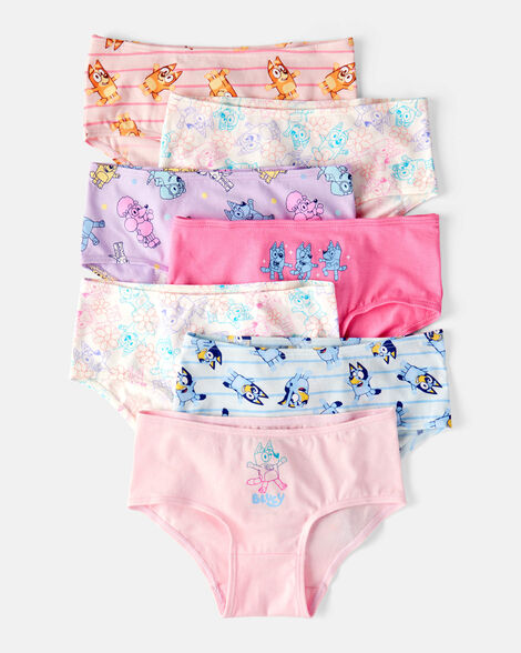 toddler girl 7-pack bluey™ brief stretch cotton underwear