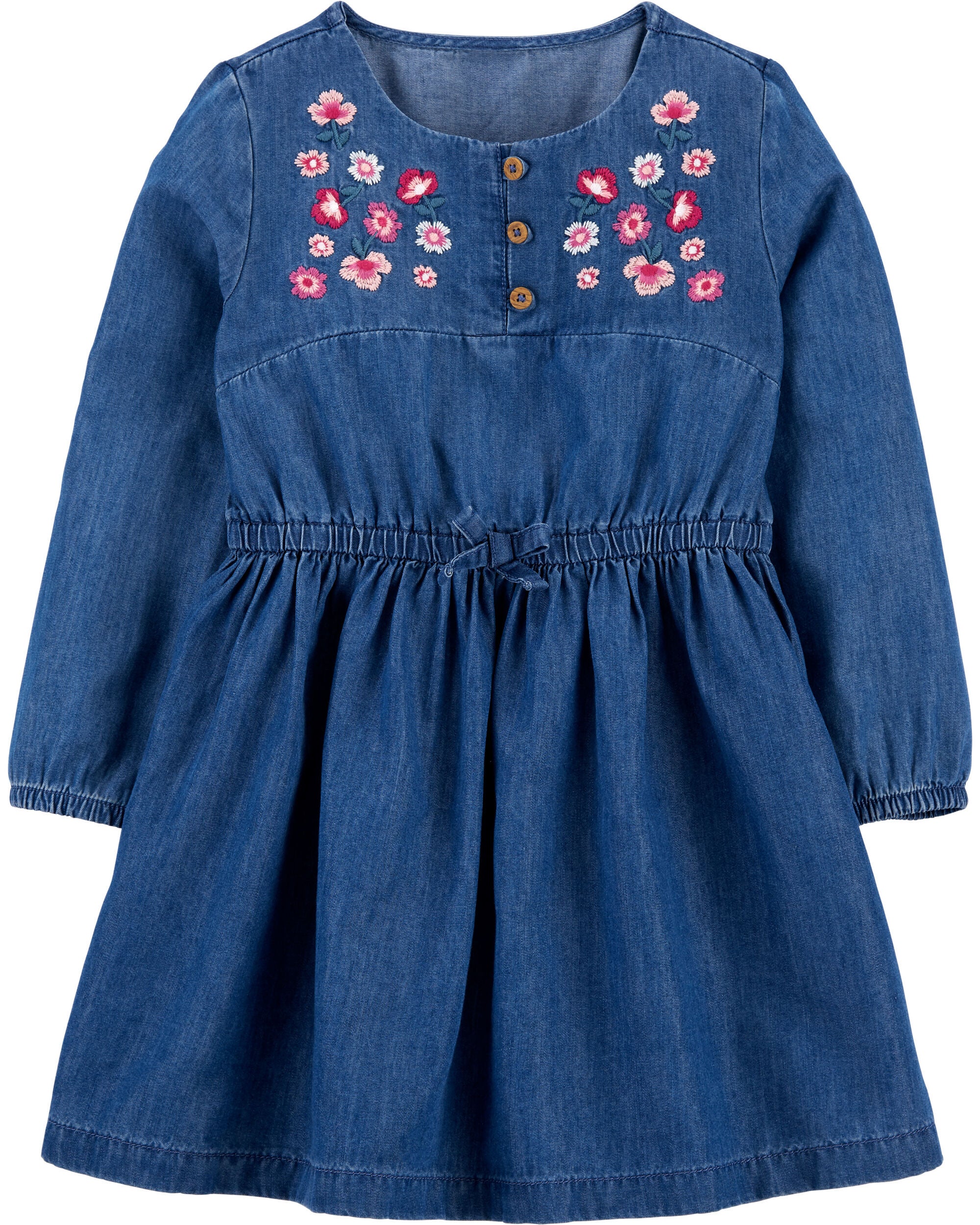 denim dress embroidered