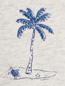 Grey - Toddler  2-Piece Beach Print Short Set - Grey, Selected