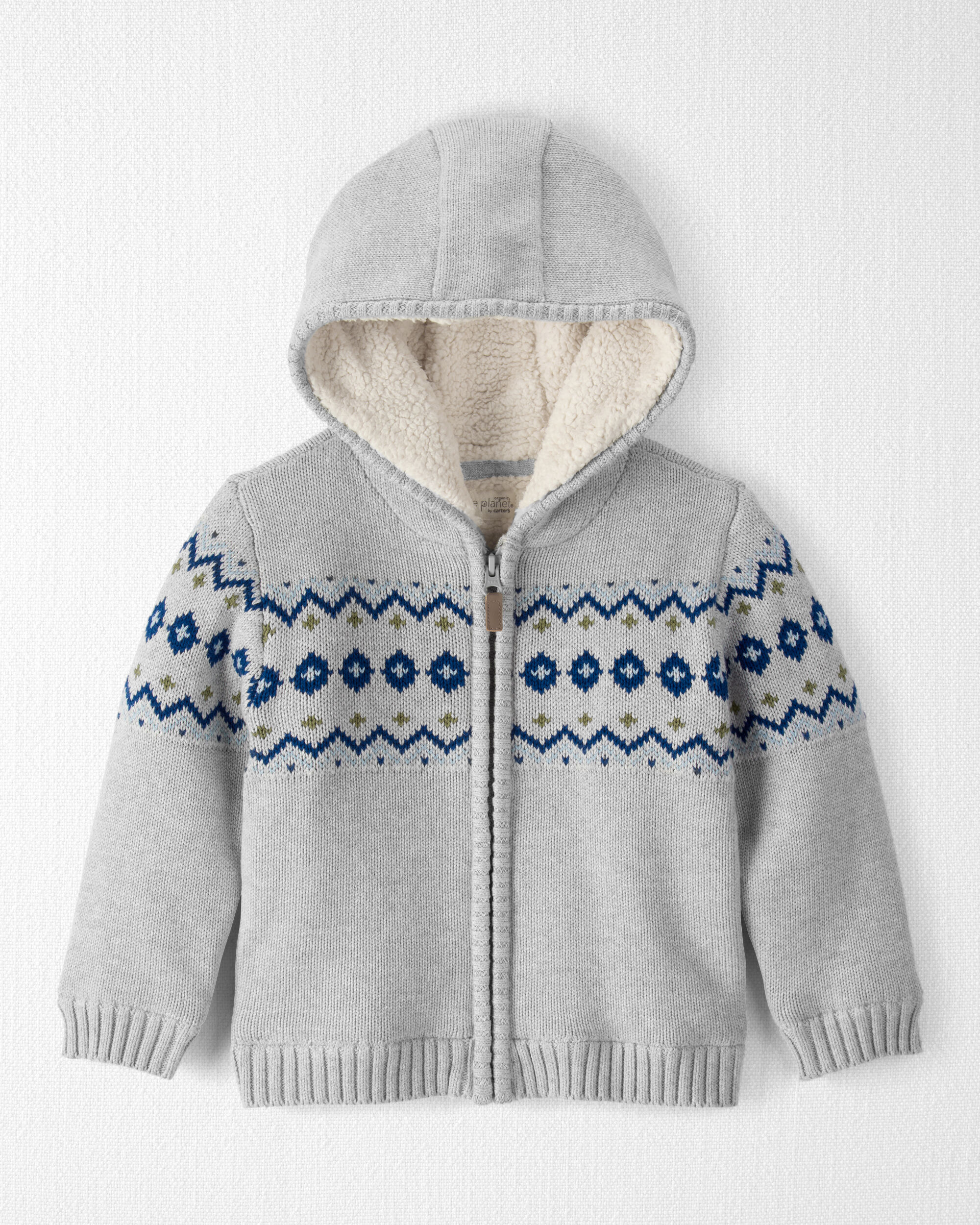 Toddler Boy Southwestern Zip-Up Sweater - Ivory - OshKosh B