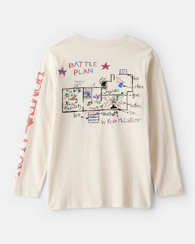 Product image 2 of Boys Christmas Home Alone Long-Sleeve Graphic Tee - Cream