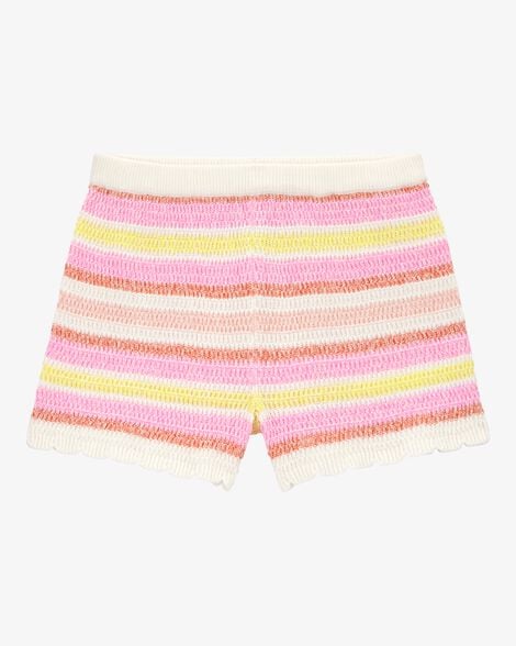 Product image 4 of Kid 2-Piece Striped Sweater Crochet Knit Tank & Shorts Set