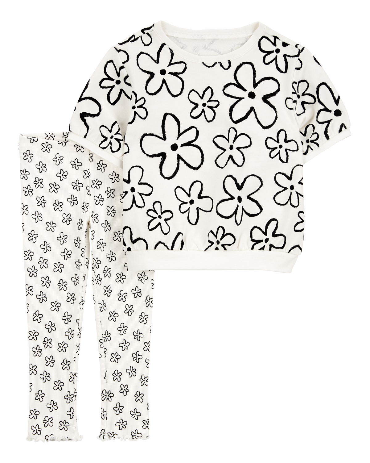 Baby 2Piece Floral Top & Pant Set White/Black Carter's Carter's