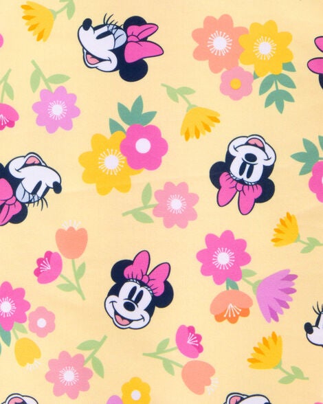  Product image 3 of Toddler Disney© Minnie Mouse 1-Piece Rashguard Swimsuit - Yellow/Pink