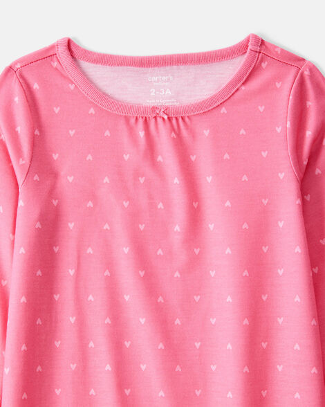 Product image 2 of Kid 2-Pack Unicorn Hearts Nightgowns - Pink