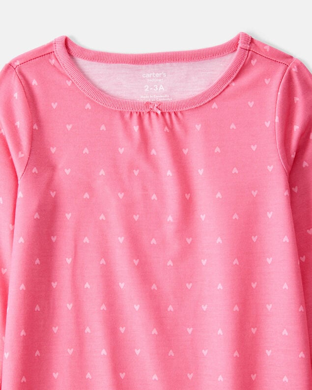 Product image 2 of Kid 2-Pack Unicorn Hearts Nightgowns - Pink