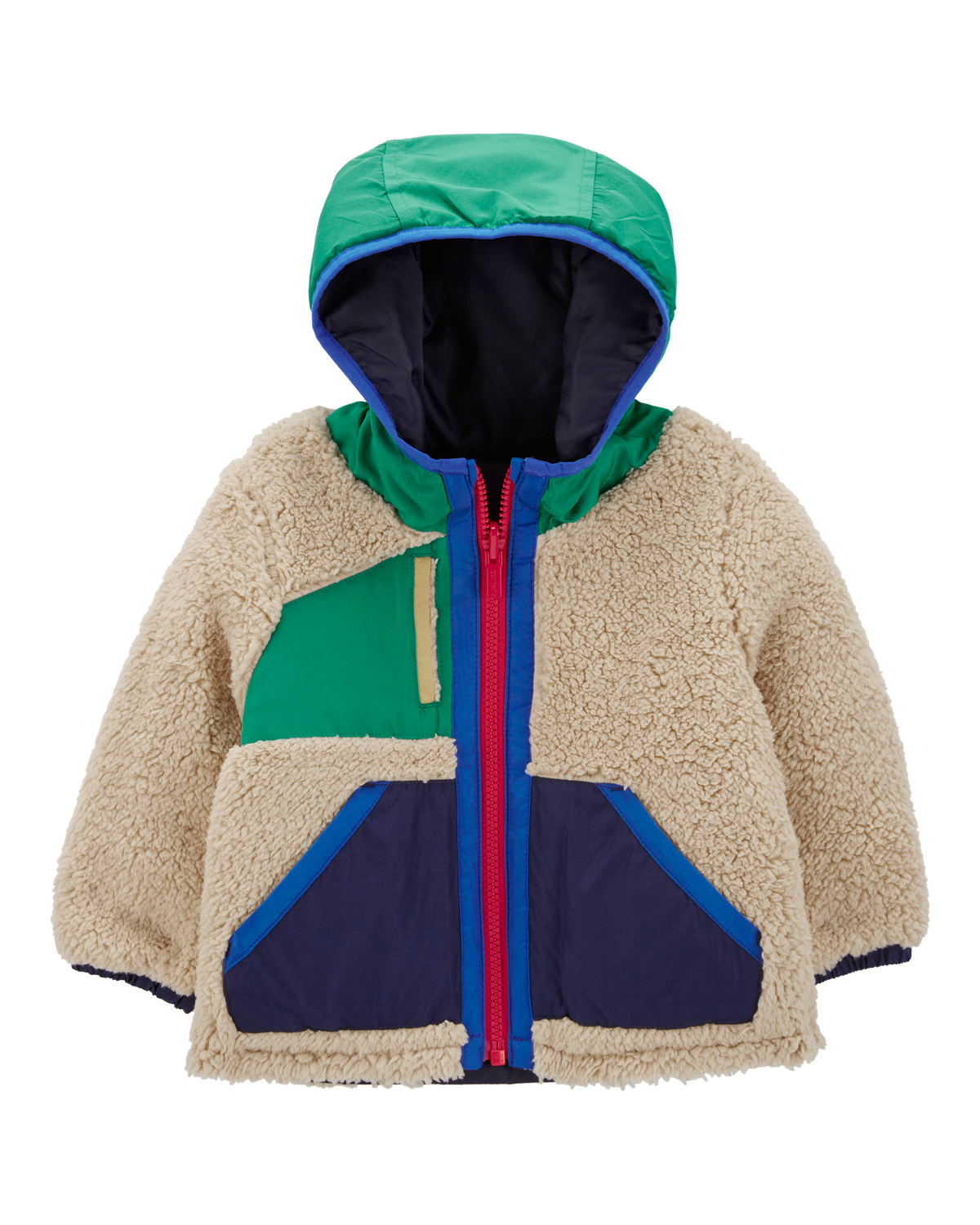 Baby Colorblock Faux Sherpa Mid-Weight Jacket - Carter's