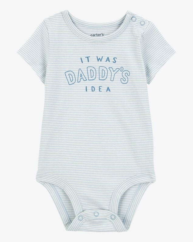 Product image 1 of Baby "It Was Daddy's Idea" Short-Sleeve Bodysuit - Blue